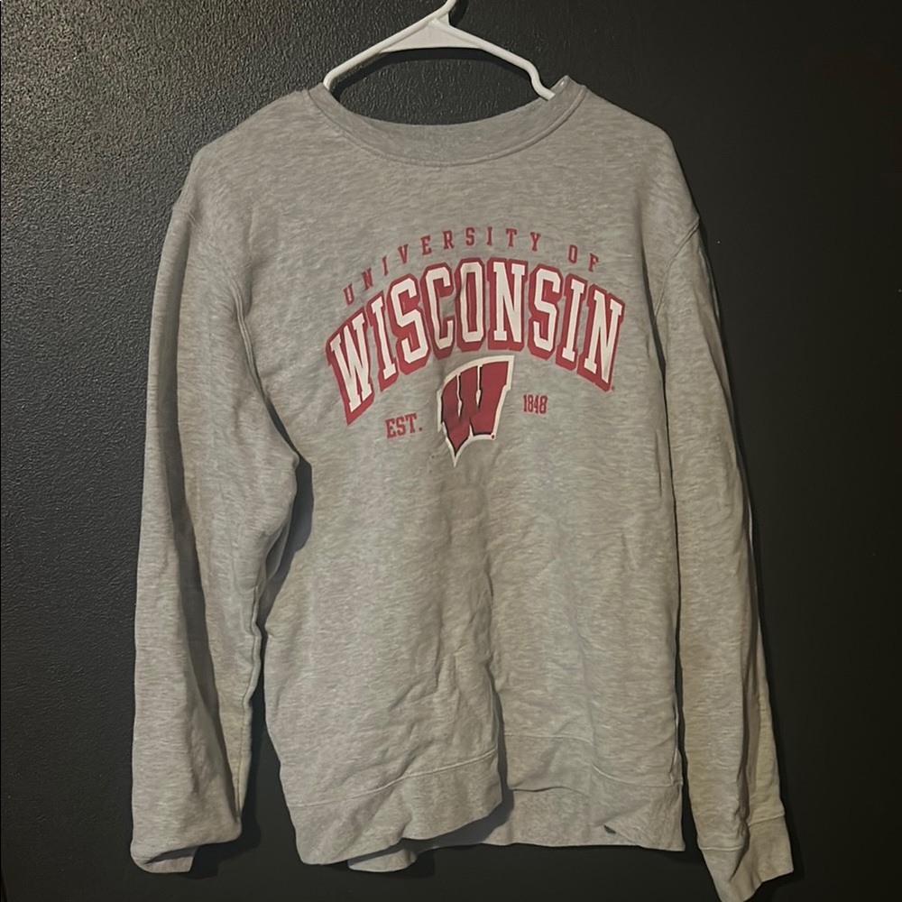 Gray University of Wisconsin Sweatshirt